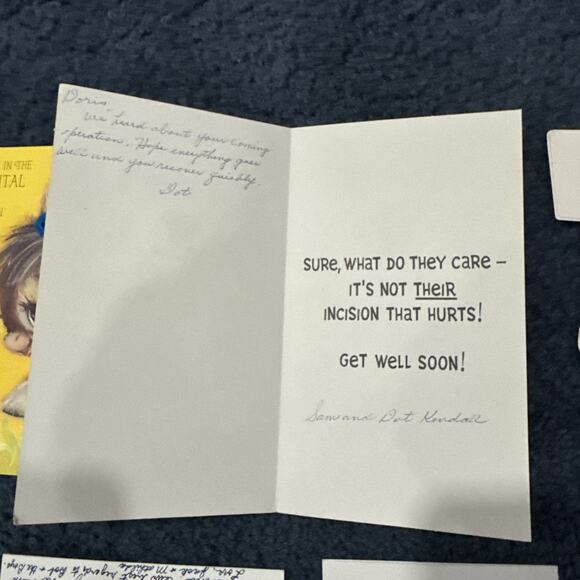 Vintage a lot of 6 used get well cards - Picture 4 of 8